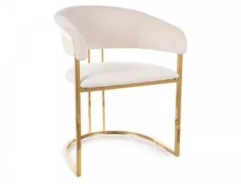 Стул кухонный Signal Tulipe Velvet Bluvel 22 (светло-бежевый/золотой)