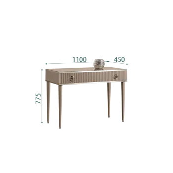 Стол туалетный Римини СОЛО (Мокка/Серебро) РМСТ-1(s)