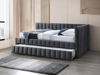Кровать Signal ALFIE Velvet Bluvel 14 (темно-серый) 120/200