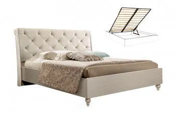 Кровать с подъемным механизмом Венеция (Дуб седан) 1,6 м велюр ВНКР-2[3]