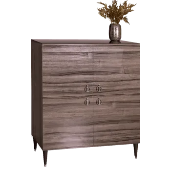 Пенал 4 двери Римини (Орех империя/Серебро) РМП-3