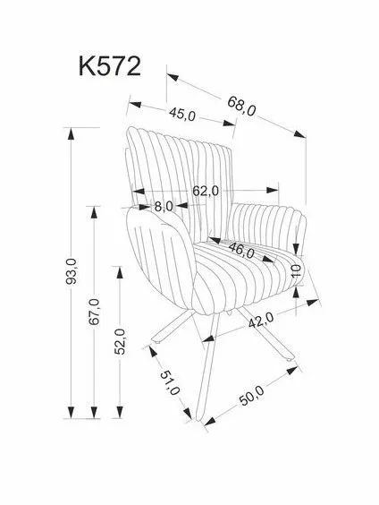 Стул кухонный Halmar K572 поворотный (серый/черный) | изображение 7