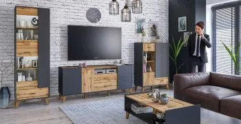 Гостиная Сканди Графит 1