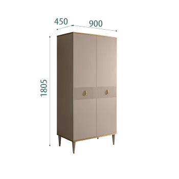 Шкаф-пенал Римини СОЛО (Мокка/Золото) РМП-2(s)