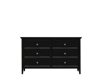 Комод большой 6 ящиков Manhattan (Черный)