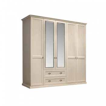 Шкаф 5-и дв. (с зеркалами) для платья и белья с выдвижными ящиками Венеция дуб седан ВНШ1/51