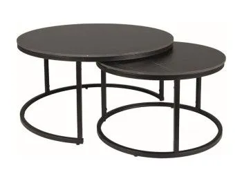 Комплект Signal FERRANTE D, 2 стола журнальных (черный мат/черный мат)