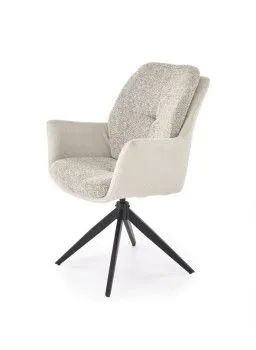 Стул кухонный Halmar K591 поворотный (светло-серый/черный)