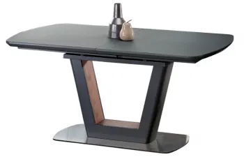 Стол обеденный Halmar BILOTTI, раскладной (темно-серый/орех)