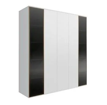 Шкаф 5-ти дв. Bogemia Air (Белый/Золото) БМШ2/5(2)