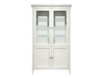 Витрина 2 дверная с зеркалом Manhattan (Молочный)