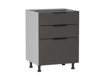 Стол с ящиками СЯ-60 (176/356), Ватель (600*523*820) Экокожа Серый, 23319