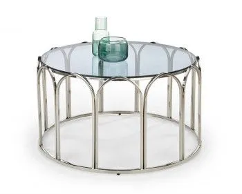 Стол журнальный Halmar OLIVIA (дымчатый/хром)