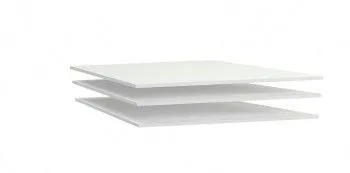 Дополнительные полки в 4-х дверный шкаф, Лацио (942*442*16) Белый, 11012