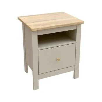 Тумба прикроватная Сага, с доводчиками, 51х41х62 см, кашемир/ясень