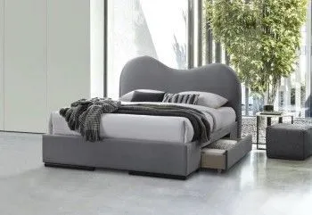 Кровать Halmar AMBER (серый) 160/200