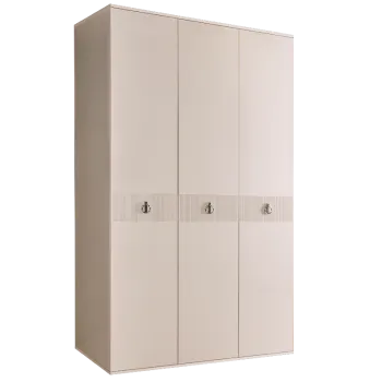 Шкаф 3-х дверный Римини СОЛО (Бежевый/Серебро) РМШ2/3(s)