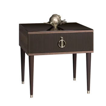 Тумба прикроватная Римини СОЛО (Орех империя/Серебро) РМТП-1(s)