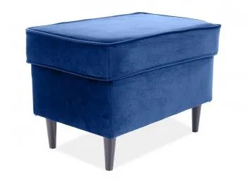 Пуф Signal RON VELVET (темно-синий/венге)