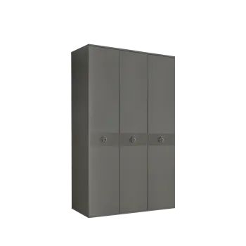 Шкаф 3-х дверный Римини СОЛО (Серый/Серебро) РМШ2/3(s)