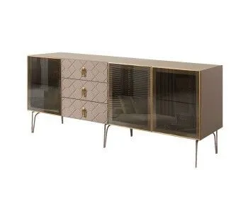 Комод 2.1м Bogemia Farfalle (Мокка) (Novabuk/Золото) БМКМ-5(Fa)[5]