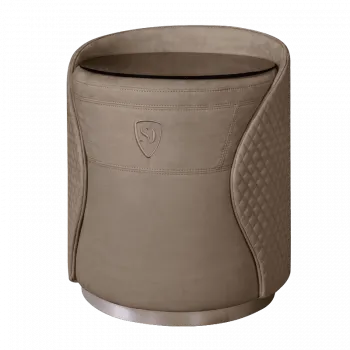 Пуф-тумба Пепельно-коричневый (новабук) серебро Sweet dreams PS-101