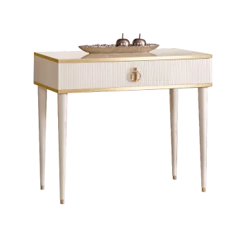 Стол туалетный узкий Римини СОЛО (Слоновая кость/Золото) РМСТ-1(s)[9]