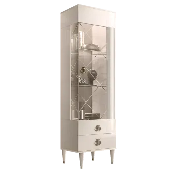 Витрина 1-ств. Римини СОЛО (Бежевый/Серебро) (Правая) РМВ1-1С(s)