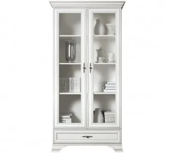 Шкаф с витриной Кентаки REG2W1S белый