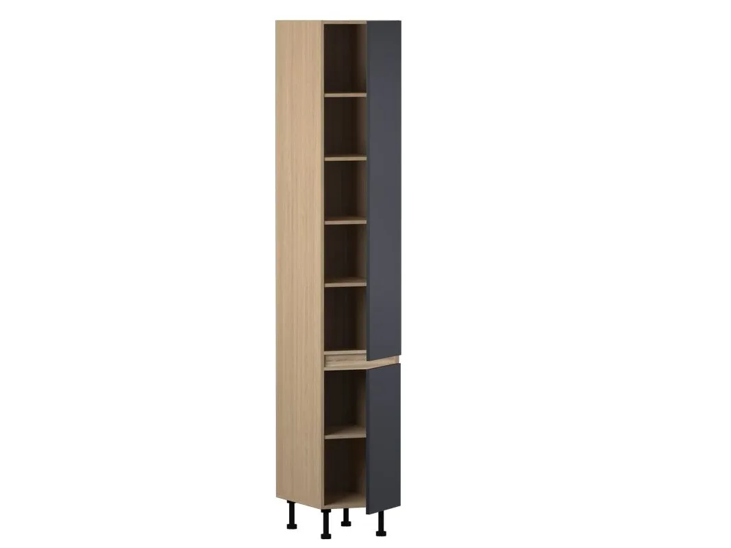 Пенал ПГ-40В, Женева (400*586*2456) Дуб Палермо/Синий матовый, 22533 | изображение 1