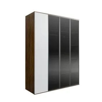 Шкаф 4-х дв. Bogemia Woodline Air (Белый/Серебро) БМШ2/4(3)