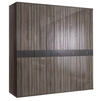 Шкаф 5-ти дверный Римини СОЛО (Орех империя/Золото) РМШ2/5(s)