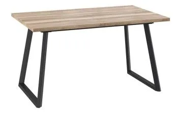 Стол раздвижной Napoli-140 (Дуб каньон/Чёрный) 140/185х85,