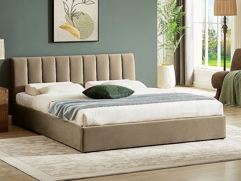 Кровать Signal MONTREAL Velvet Bluvel 28 (бежевый) 160/200