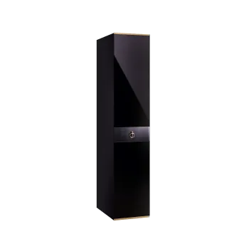 Шкаф 1-но дверный Римини СОЛО (Черный/Золото) РМШ2/1(s)