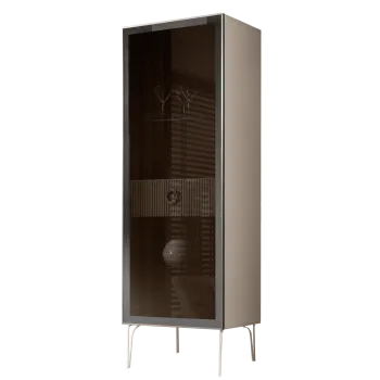 Витрина Bogemia Fillini (Слоновая кость/Хром) БМВ1-1С(Fi)