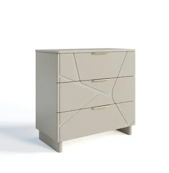 Комод Лейла 3 ящика ярко серый
