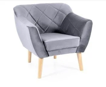 Кресло Signal KARO 1 VELVET (серый/бук)