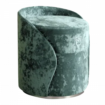 Пуф-тумба Морской бриз (Crush) серебро Sweet dreams PS-101