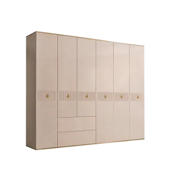 Шкаф 6-ти дверный с ящиками Римини СОЛО (Латте/Золото) РМШ2/61(s)