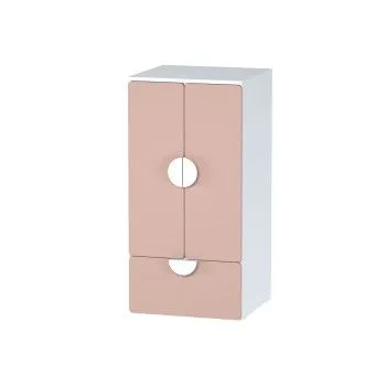 ПИКСИ шкаф распашной с 2 дверьми, полкой и ящиком 60х57х123, мечтательный пион