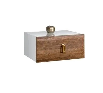 Тумба прикроватная Bogemia Fly Wood Fa (Белый) (Lakobel/Золото) БМТП-1