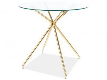 Стол обеденный Signal AZALIA (прозрачный/золотой)