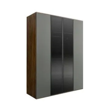 Шкаф 4-х дв. Bogemia Woodline Air (Серый/Черный) БМШ2/42(2)