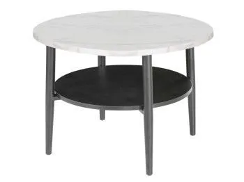 Стол журнальный Signal ELLA B (эффект белого мрамора/черный) 60/45