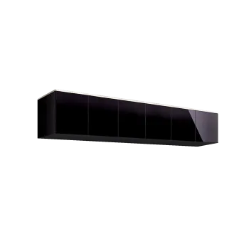 Антресоль для 6-х дверного шкафа Римини (Черный/серебро) РМАН-1(6)