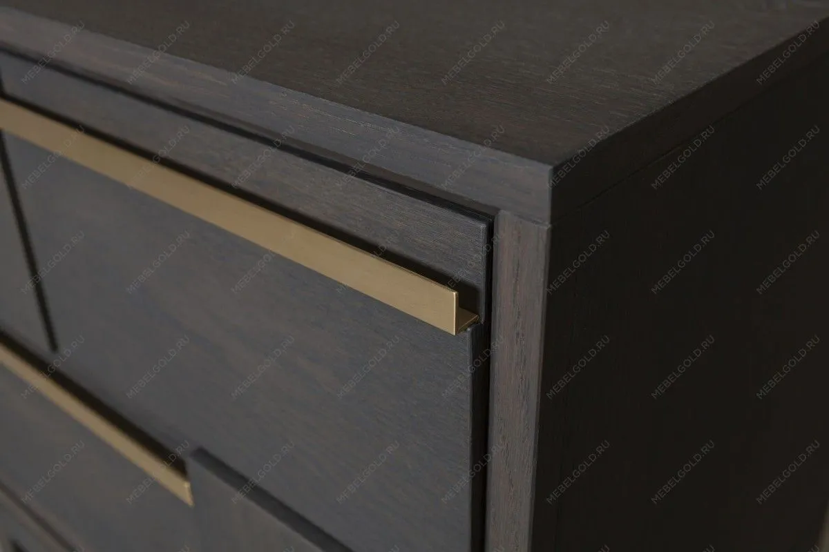 Тумба прикроватная Сидней 2 ящика, дуб графит | изображение 4