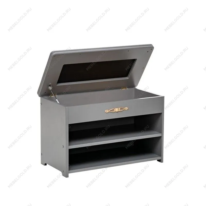 Обувница Патриция (Серый ясень / ткань V 19, каретная стяжка) | изображение 2