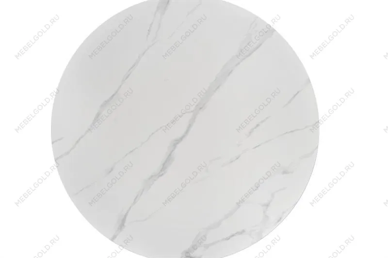 Стол обеденный Halmar REGINALD 120 (белый мрамор/серебряный) | изображение 1