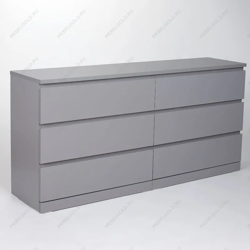 Комод Варма, 6 ящиков, горизонтальный, 160х78х40 см, эмаль серая | изображение 9